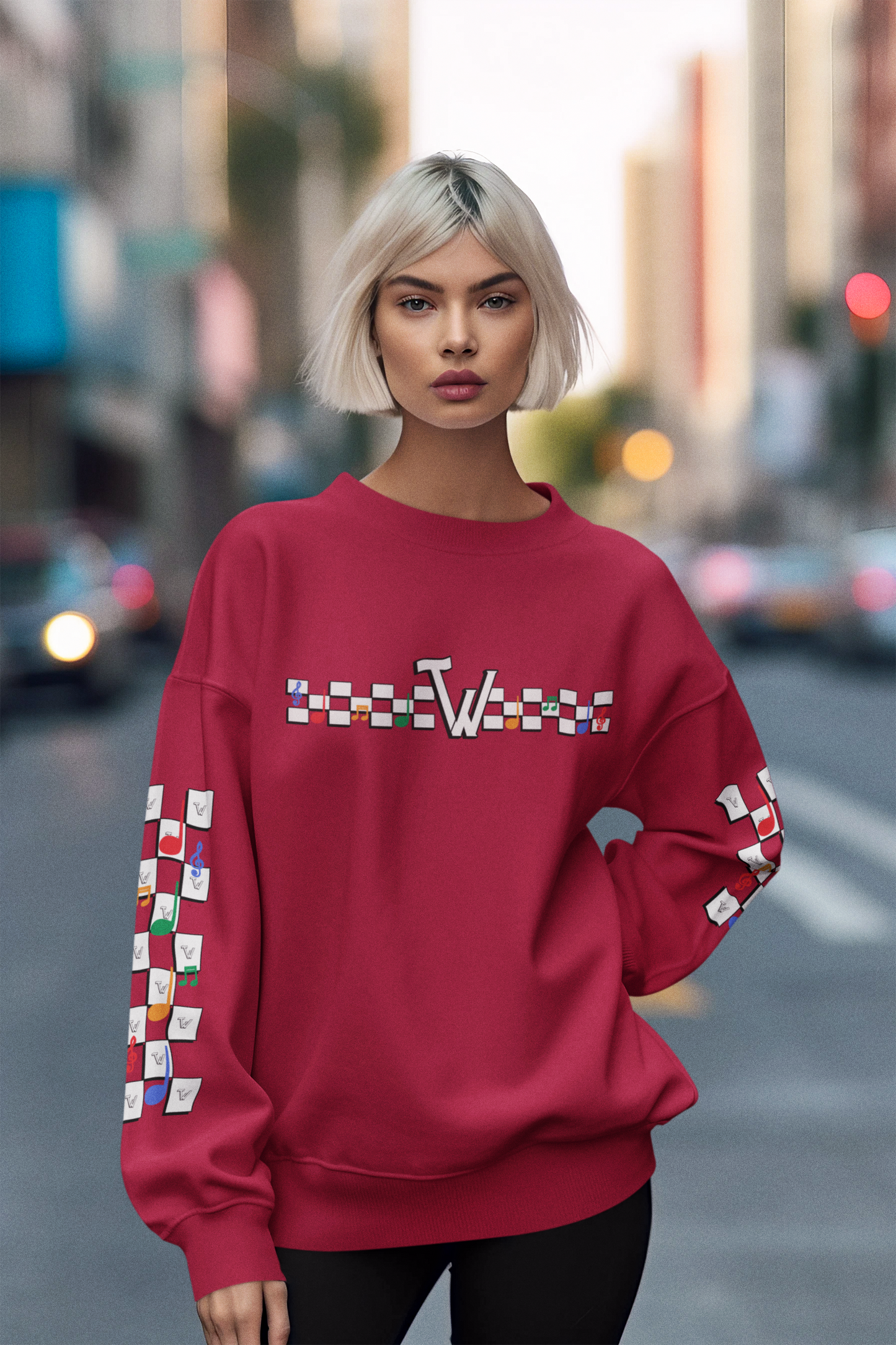 CHECKERBOARD-PREMIUM SWEATSHIRT