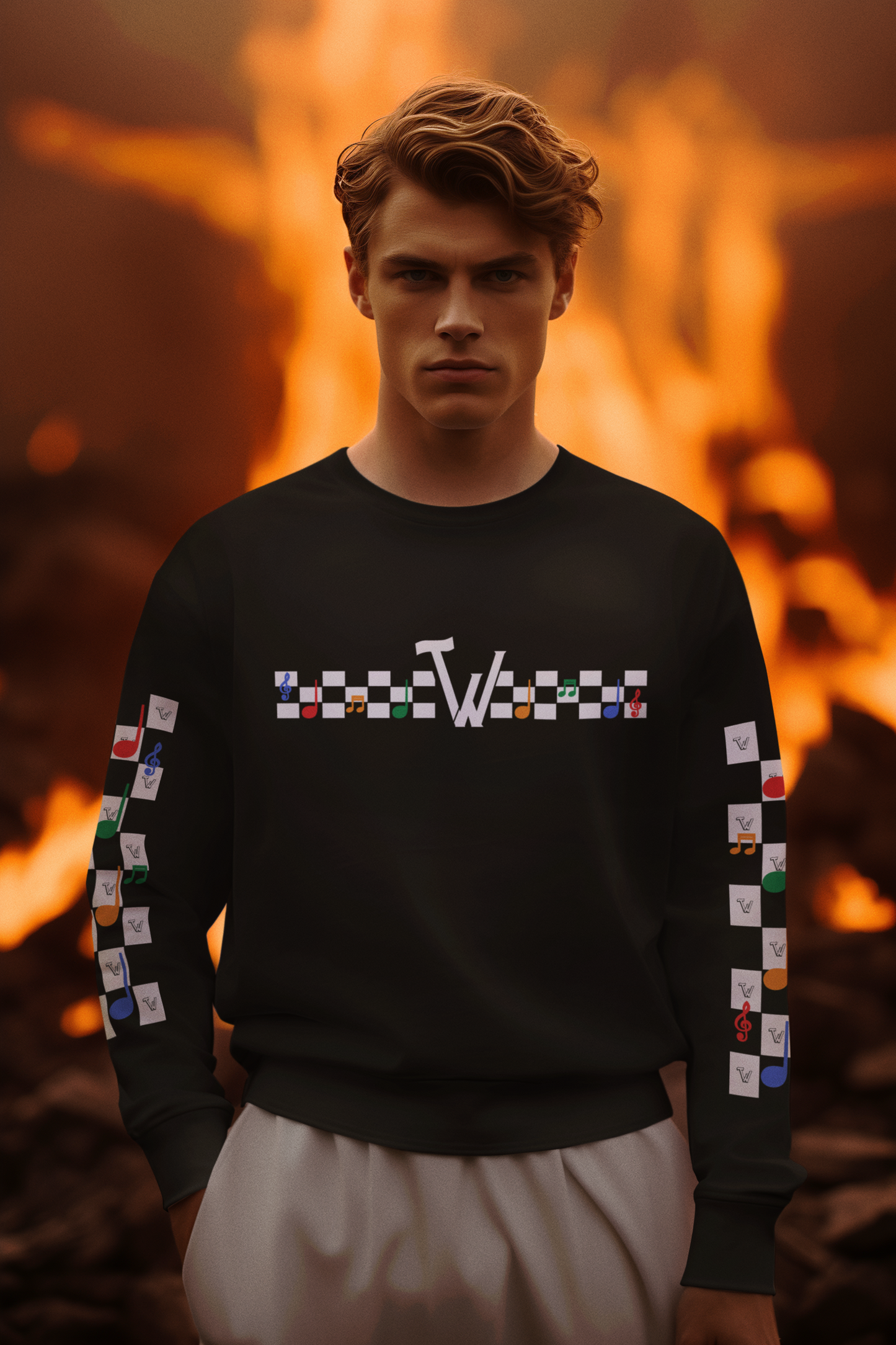 CHECKERBOARD-PREMIUM SWEATSHIRT